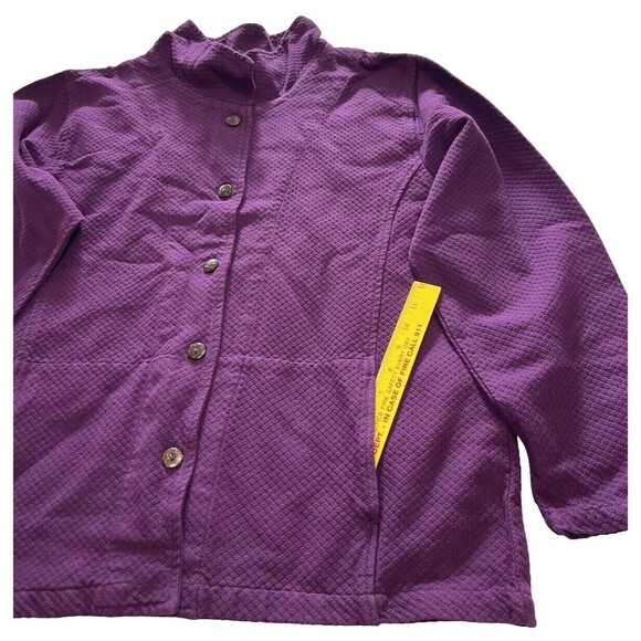 VTG Sea Breeze Of California Womens Purple Utility Jacket Button Up 100% Cotton - Picture 10 of 10